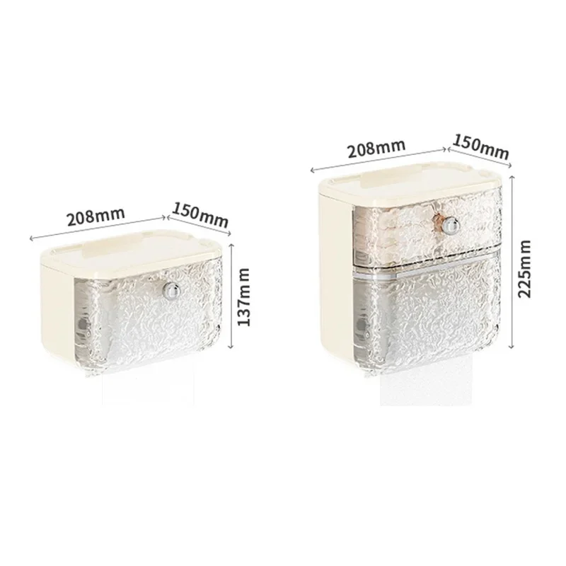 Magnetic waterproof tissue holder bathroom roll paper holder wall mounted toilet paper storage rack toilet paper holder