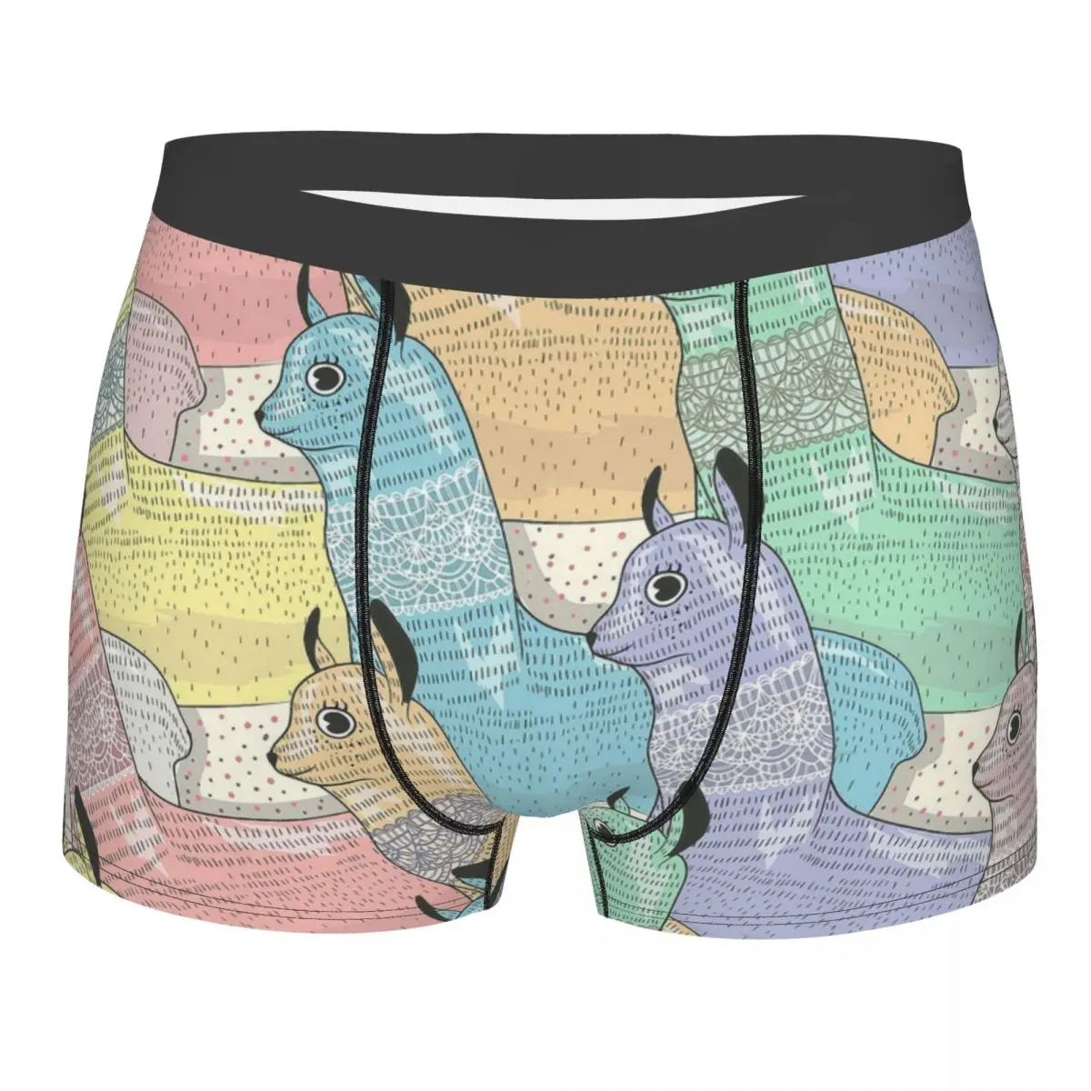 Green Lake Alpaca Clever Lively Naughty Lovely Cherubic Underpants Cotton Panties Man Underwear Comfortable Shorts Boxer Briefs