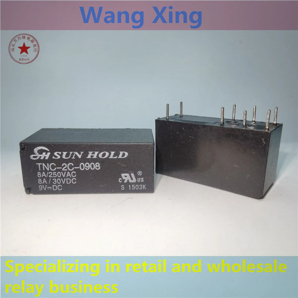 

TNC-2C-0908 9VDC Electromagnetic Power Relay 8 Pins