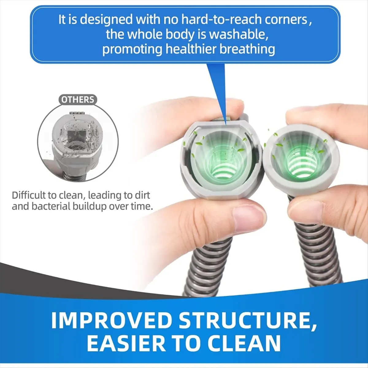 

Almost Gone-Climate Line Air Hose for Airsense 11 and Aircurve 11 Only, Reusable Hose Replacement Great-CPAP Supplies