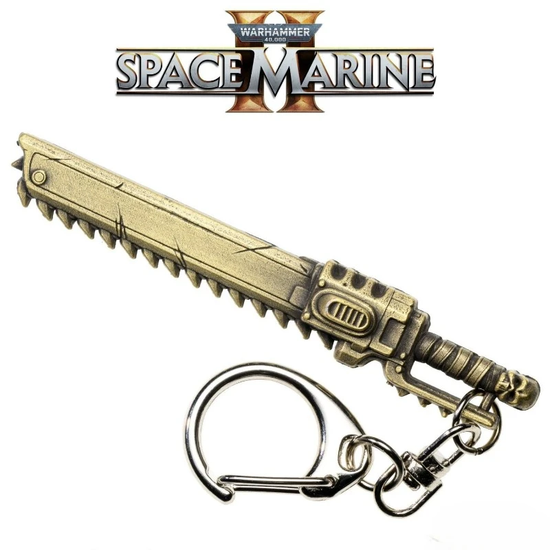 Warhammer 40K Gaming PeripheralsCreative Personality Chainsaw Sword Weapon Metal Keychain Vintage Boy Pendant Accessories Gifts