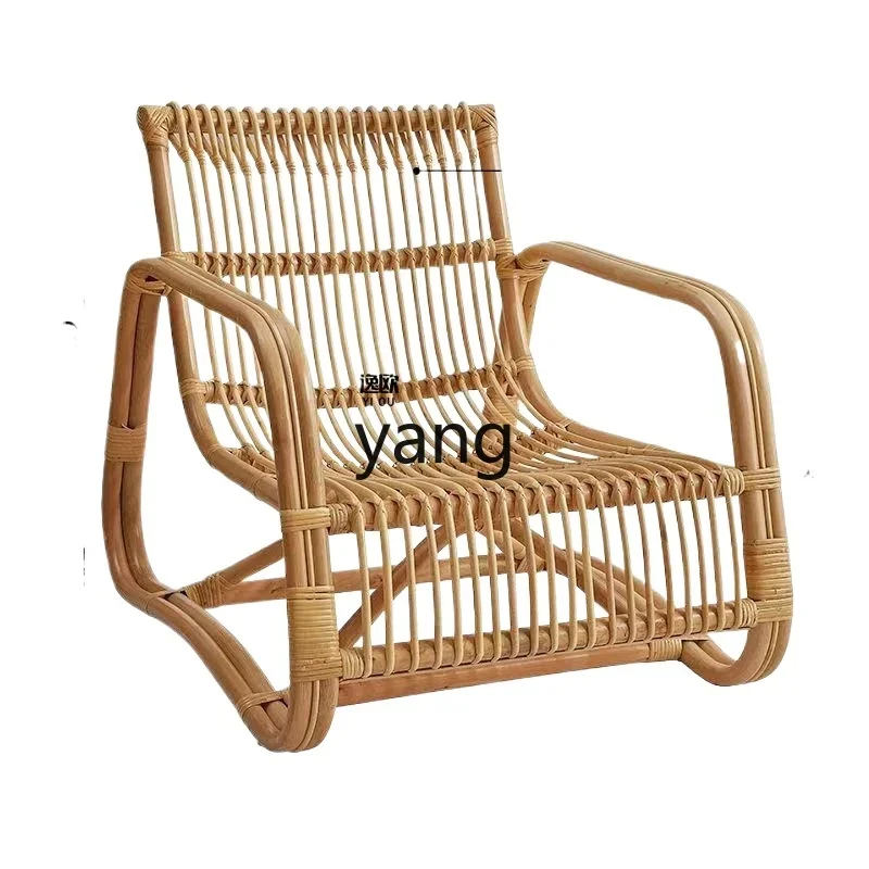 

xyy rattan single sofa natural rattan leisure chair living room balcony recliner