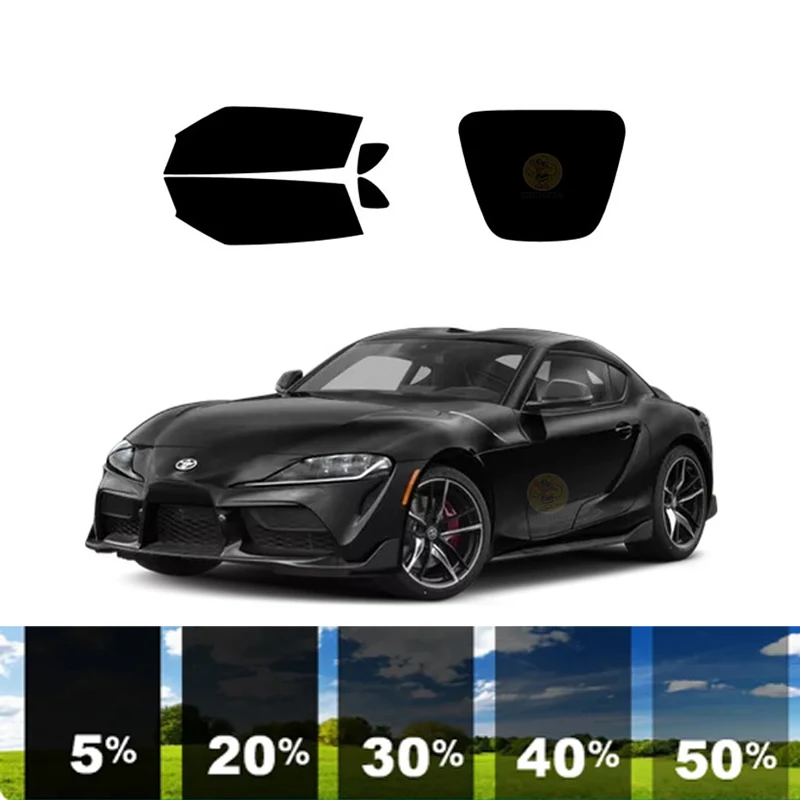 Película de tinte de ventana extraíble precortada para coche 100% UVR 5%-70% VLT carbono de aislamiento térmico ﻿ Para TOYOTA SUPRA 2 DR COUPE 2020-2023