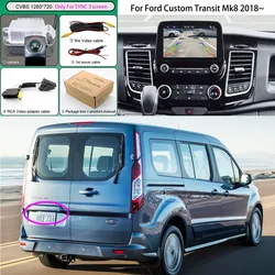 HD Vehicle Reverse Camera For Ford Custom Transit Mk8 2018~ C54 pin RCA Adapter Cable Harness Car Rear view camera For Sync 3
