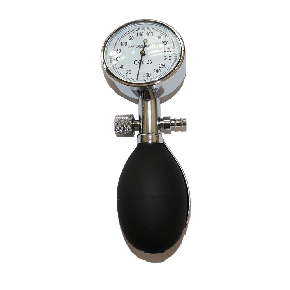 

hand-held aneroid sphygmomanometer with PVC ball with one connection/dual connection