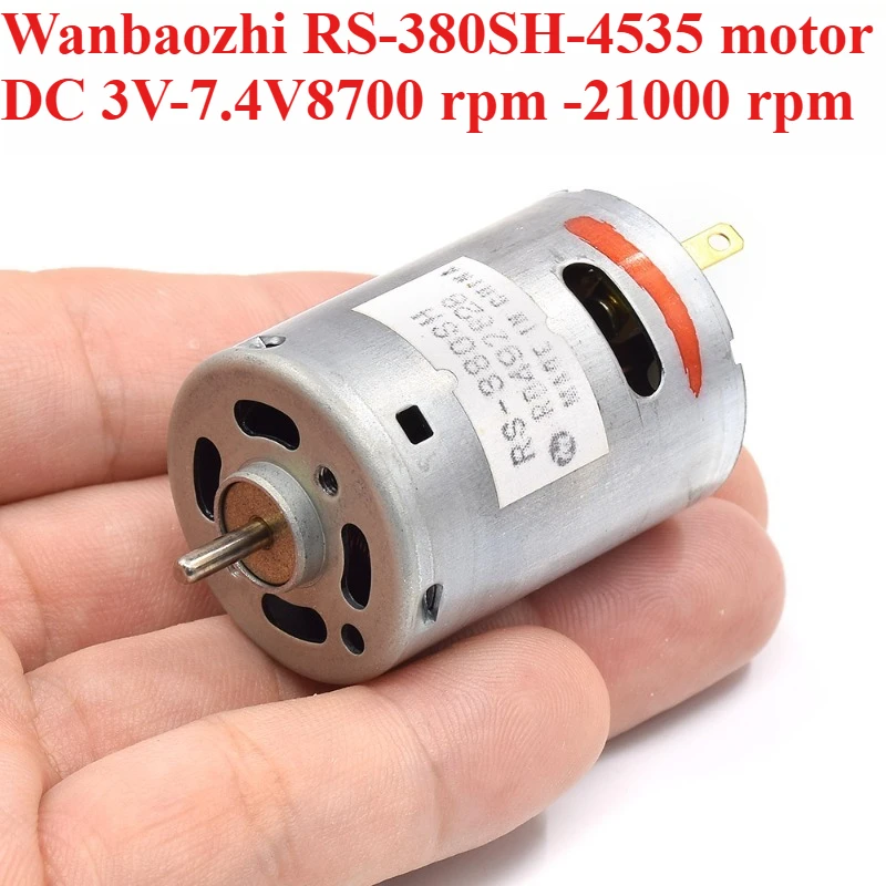 DC3V-7.4V Wanbao To RS-380SH-4535 High-speed Ship Model Car Model Motor 380 Carbon Brush Model Motor