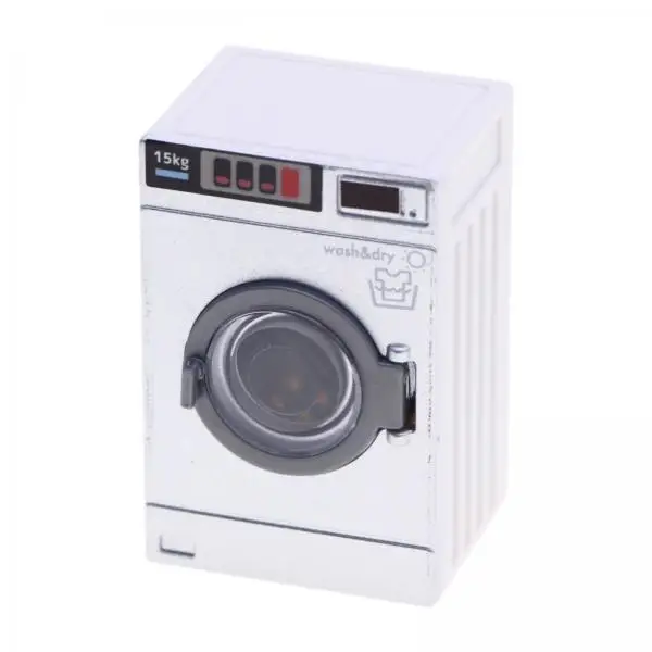 Dollhouse 1 12 Scale Miniature Washing Machine White Wash Model Toy for Mini Doll House Bathroom Set