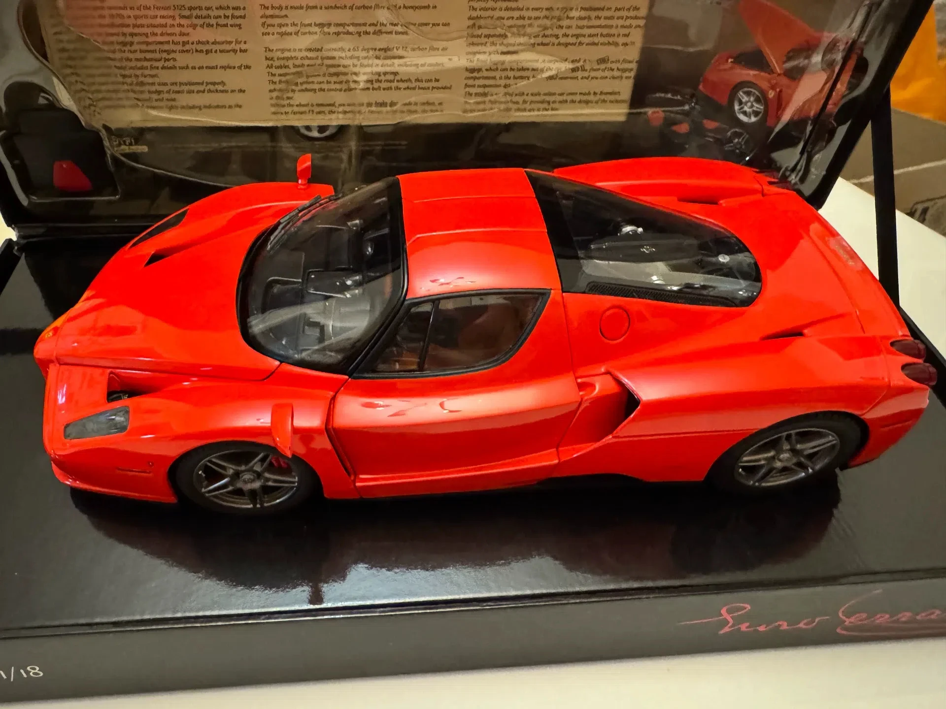 BBR 1:18 Enzo F60 Red Simulation Limited Edition All Open Alloy Metal Static Car Model Toy Gift