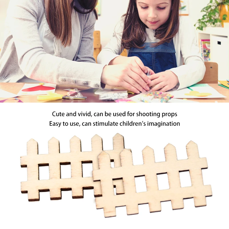 

72Pcs Mini Wood Creative Simulation Small Fence Landscape Fairy Garden Figurines Miniatures Crafts Home Garden DIY Decoration