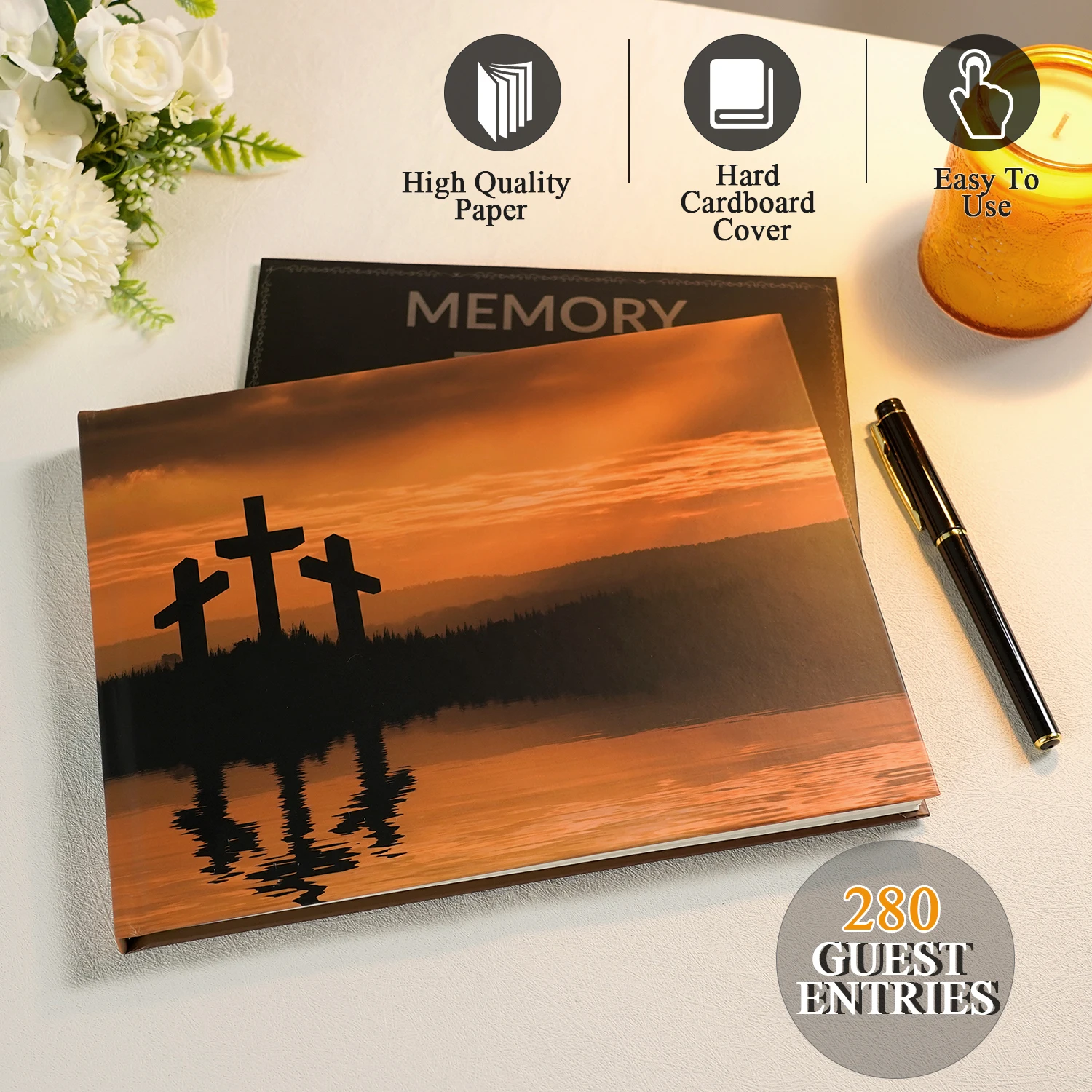 جنازة ضيف كتاب توقيع جنازة تسجيل في كتاب الاستقبال رسالة كتاب الاحتفال بالذكرى السنوية للحياة خدمة تذكارية محبة