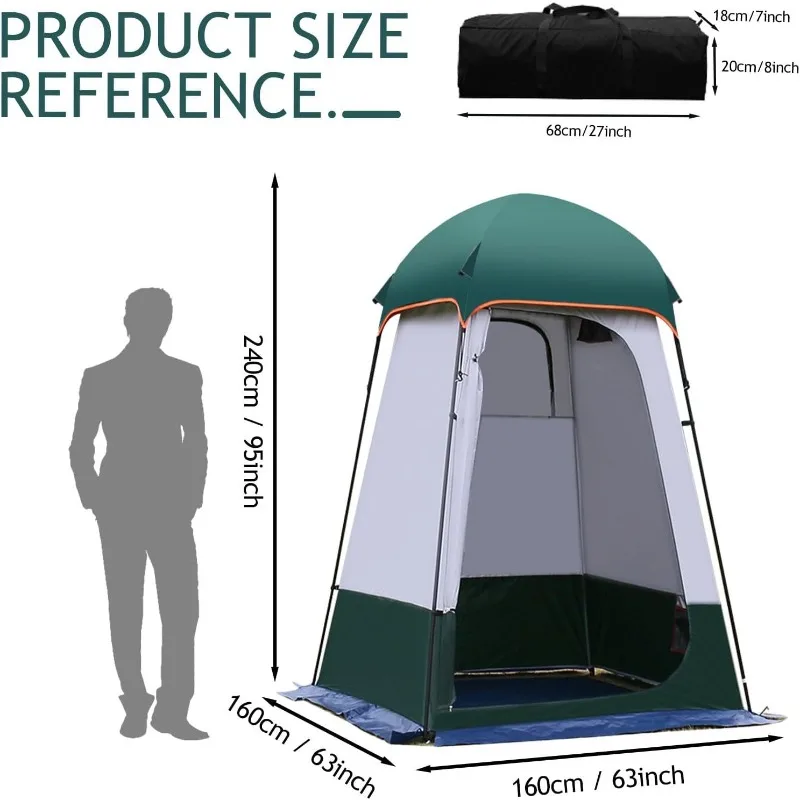 Large and high outdoor changing, bathing, bathing tent, camping model changing clothes, mobile toilet tent