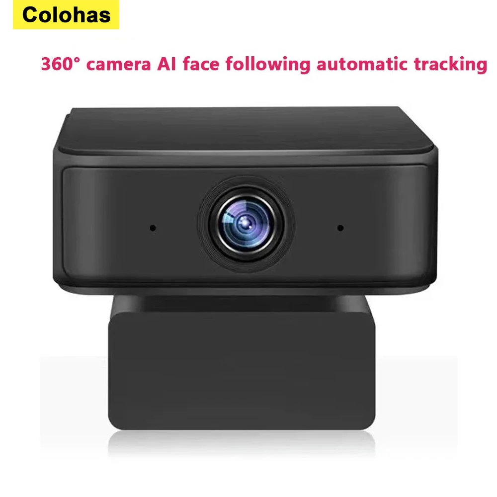 360° Smart Camera USB Webcam P2P Free Drive Video Digital Camera 2MP 1080P 360Degree AI Face Follow Auto Track for Online Teach