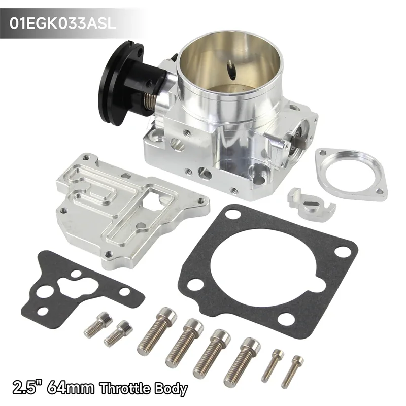 Aluminum Silver Throttle Body Racing 2.5