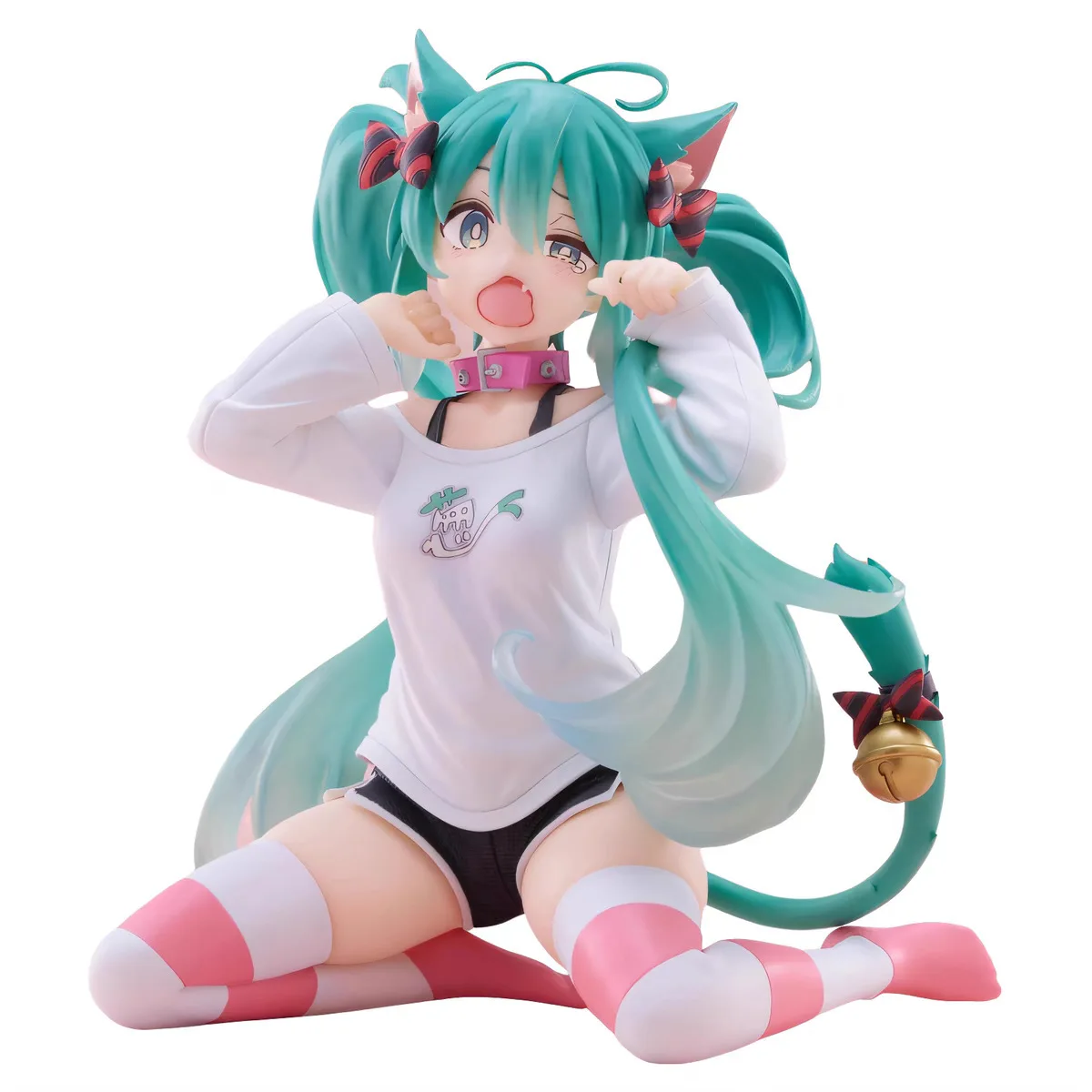初音ミク猫耳パジャマフィギュアアニメモデル PVC グッズデスクオーナメントギフト