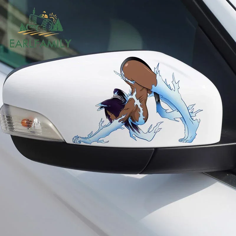 EARLFAMILY 13cm for Anime Shihouin Yoruichi Sexy Waifu Hentai Car Sticker Car Accessories Decal Air Conditioner Creative Decor