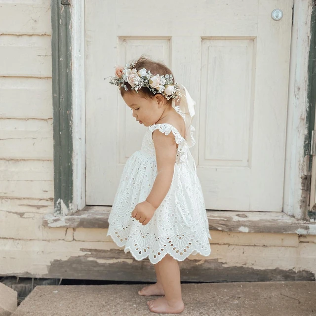 White Cotton Dress Toddler Girl Beach Wedding White Birthday Dresses Baby Girl Dresses Aliexpress