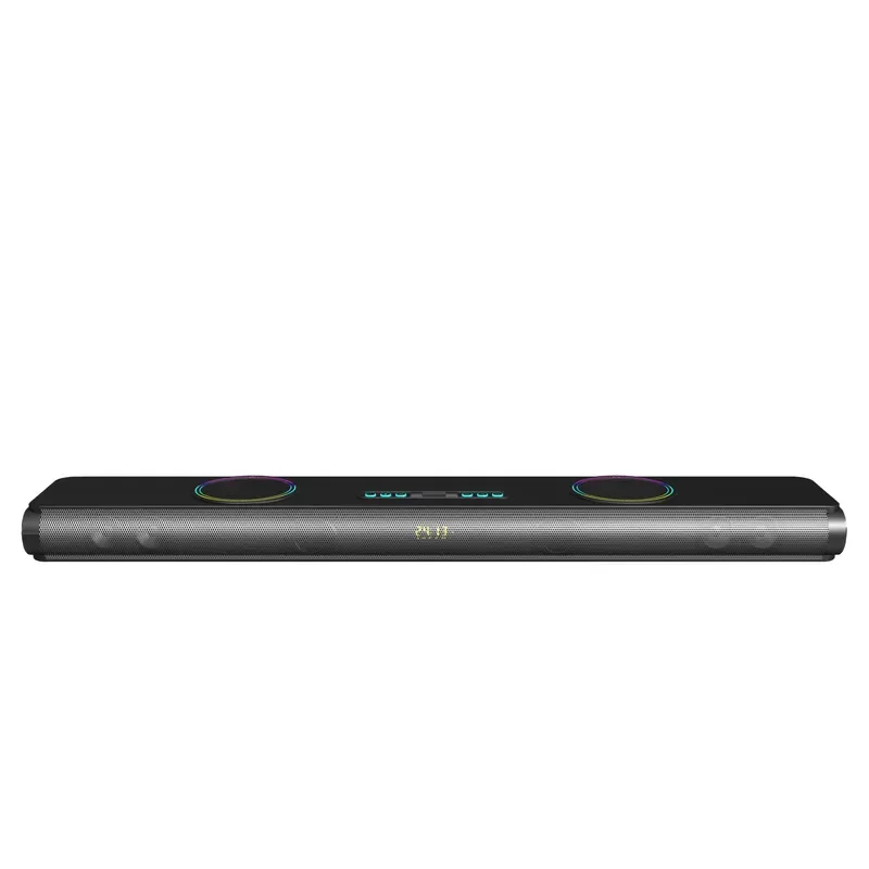 Bluetooth home theater speaker with built-in subwoofer and wireless microphone, perfect for home entertainment