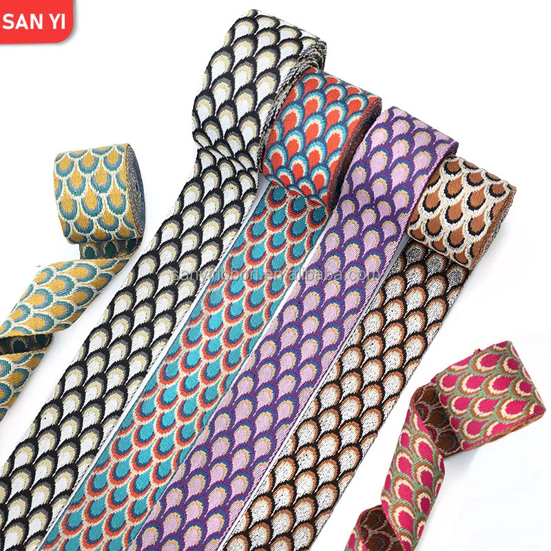 Benutzerdefiniertes Logo-Muster Polyester-Gurtband Nylon-Gurtband für Umhängetasche Schultergurt Gürtelgurt Gitarrengurt