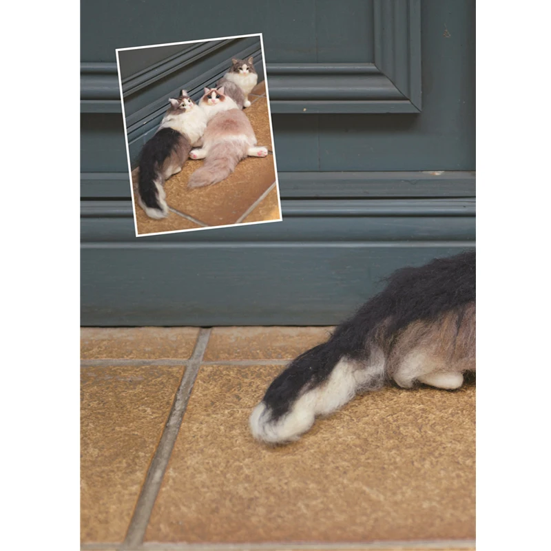 The Cute Cat World in Wool Felt. Handmade Book Children Handmade Toys Wool Felt Hand-making Introductory Textbook, Tutorial Book