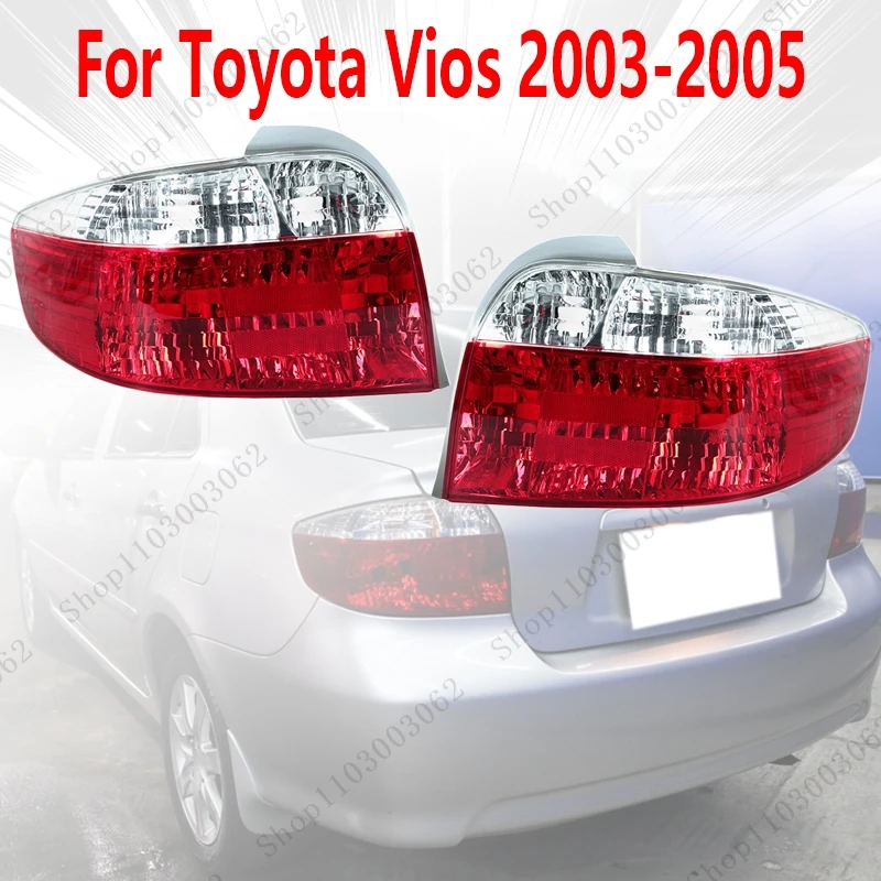 

Задние фонари без лампочек для Toyota Vios 2003 2004 2005, автомобильный внешний стоп-сигнал, аварийный стоп-сигнал, указатель поворота, парковочный сигнал