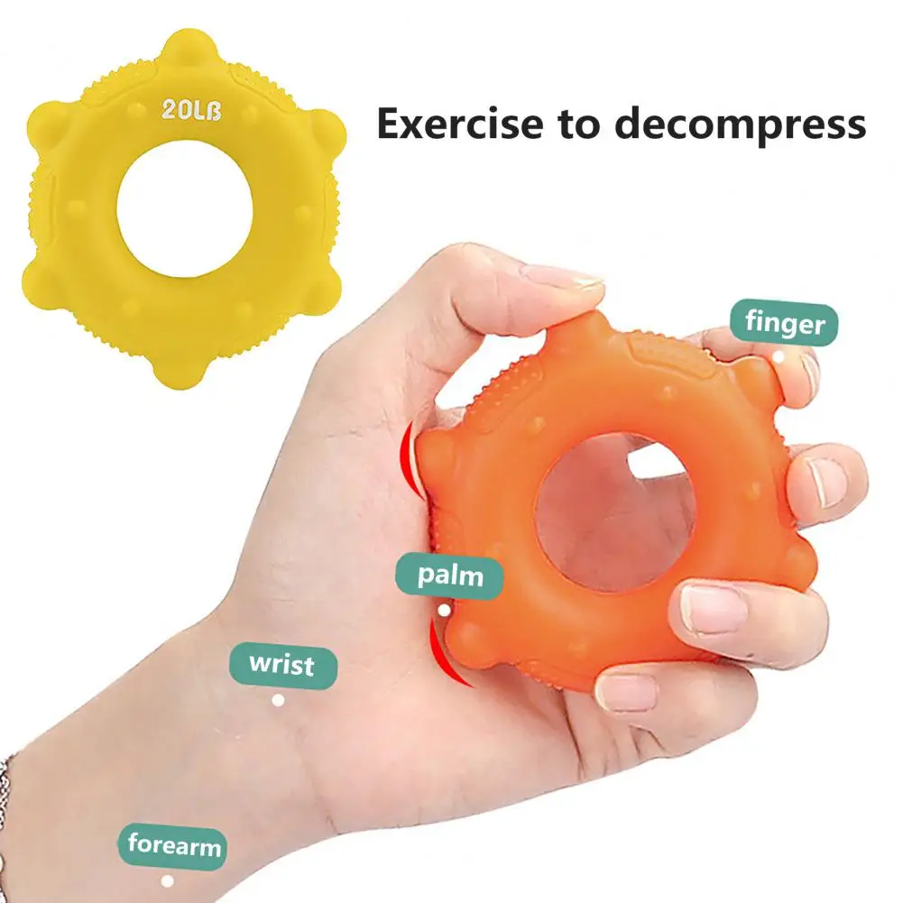 

Hand Grip Exerciser Compact Lightweight Silicone Hand Grip Strengthener for Forearm Wrist Muscle Training Portable Rich in Color