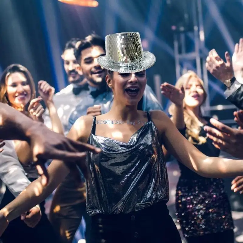340d-sparkly-mirrored-hat-crystal-club-panama-hat-disco-hat-for-actor-actress