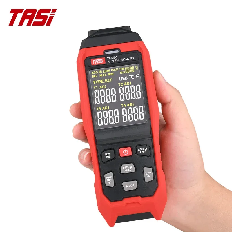 

Для морских перевозок: Многофункциональный двухканальный термометр TASI TA612A с термопарой — измерение экстремальных температур