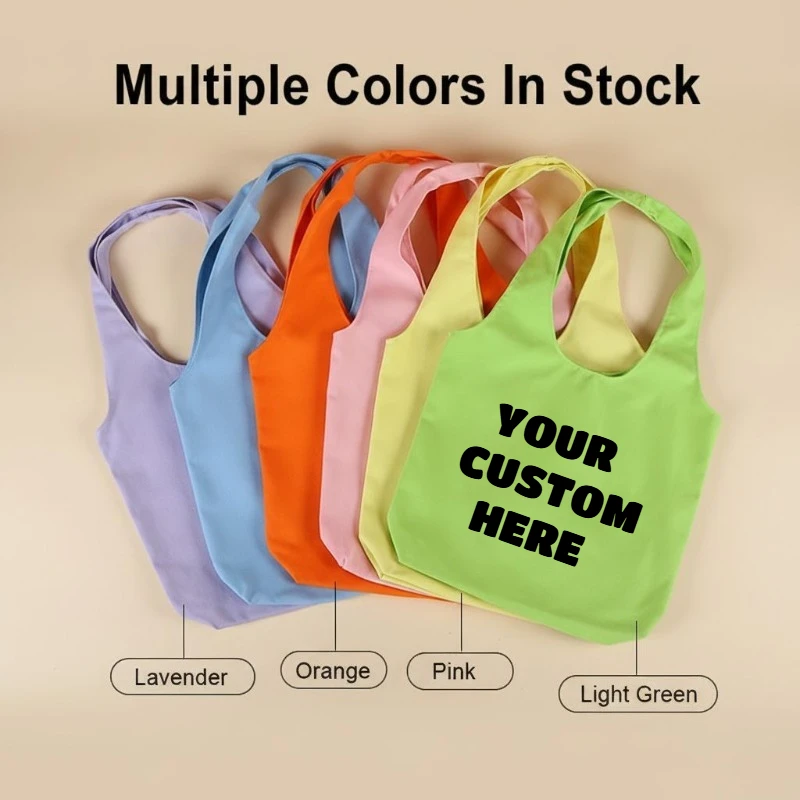 Custom Printed Logo Blank Color Canvas Bag Multi-color Tote Bag Shoulder Large Capacity Commuter Shopping Bags for Women