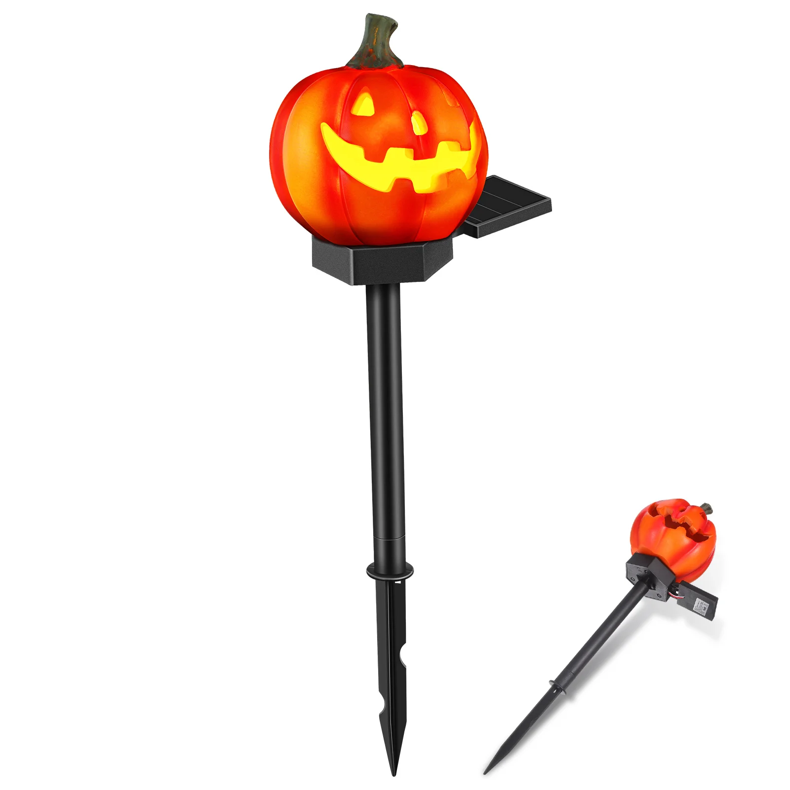 

Outdoor Light, Pumpkin Solar Garden Lamp For Lawn Yard Decor, Waterproof Solar Powered Stake Lights For Pathway Halloween