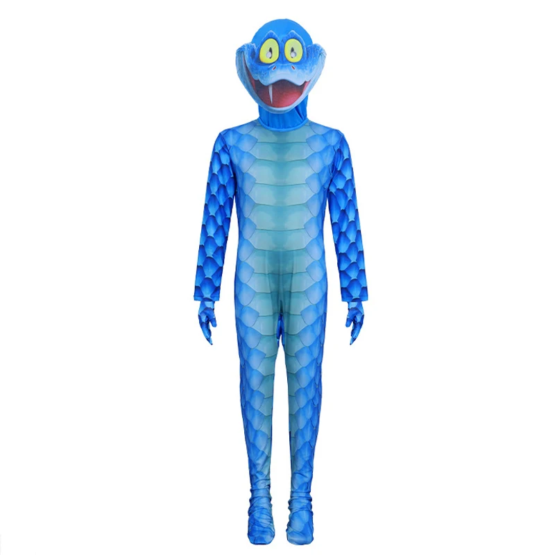 

Новое поступление 2026, женский и мужской семейный синий костюм Pit Viper на Хэллоуин для девочек и мальчиков, Gary Snake, косплей