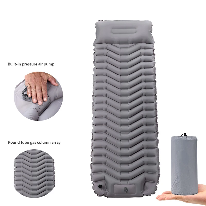 Inflatable Camping Mats Air Mattress With Pillow Outdoor Tourist Sleeping Pad Self-Inflating Mattress For Hiking Climbing