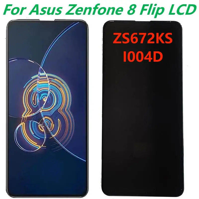 

6.67''Original AMOLED For Asus Zenfone 8 Flip ZS672KS I004D LCD Display Touch Screen Digitizer Assembly Asus Zenfone 8 Flip LCD