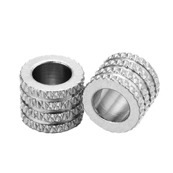 10pcs Stainless Steel Large Hole Tube Spacer Beads for DIY Charms Bracelet Necklace Jewelry Craft Making Findings Supplies
