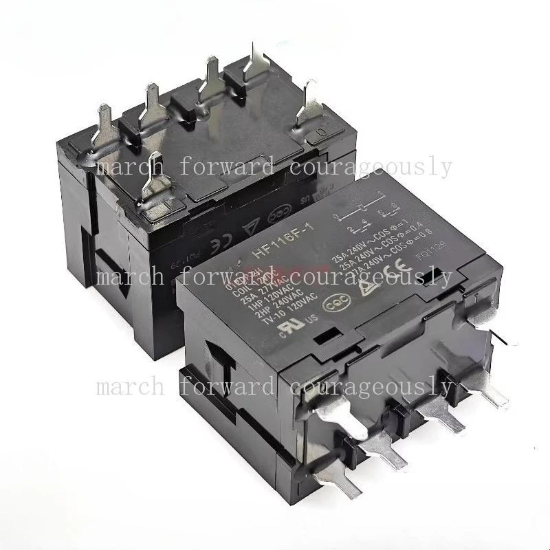 New original HF116F-1 012DP-2H for Hongfa relay, 6-pin, 12VDC, 25A, two groups of normally open contacts