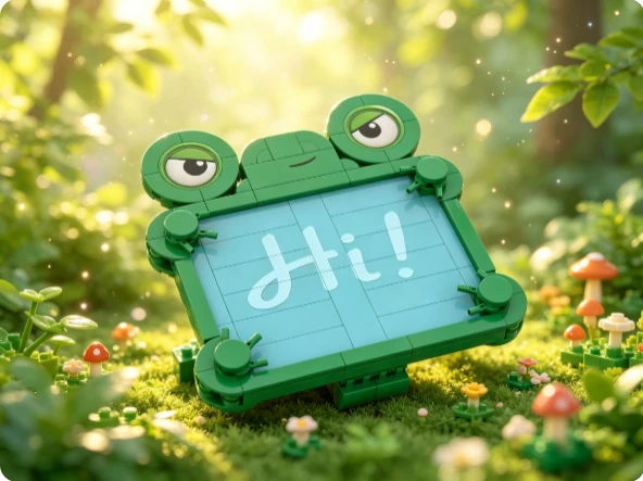 MOC 170+PCS  Theme Frog Tablet Creative DIY Building Block Models, Birthday Party Supplies, Festival Party Gifts view 5