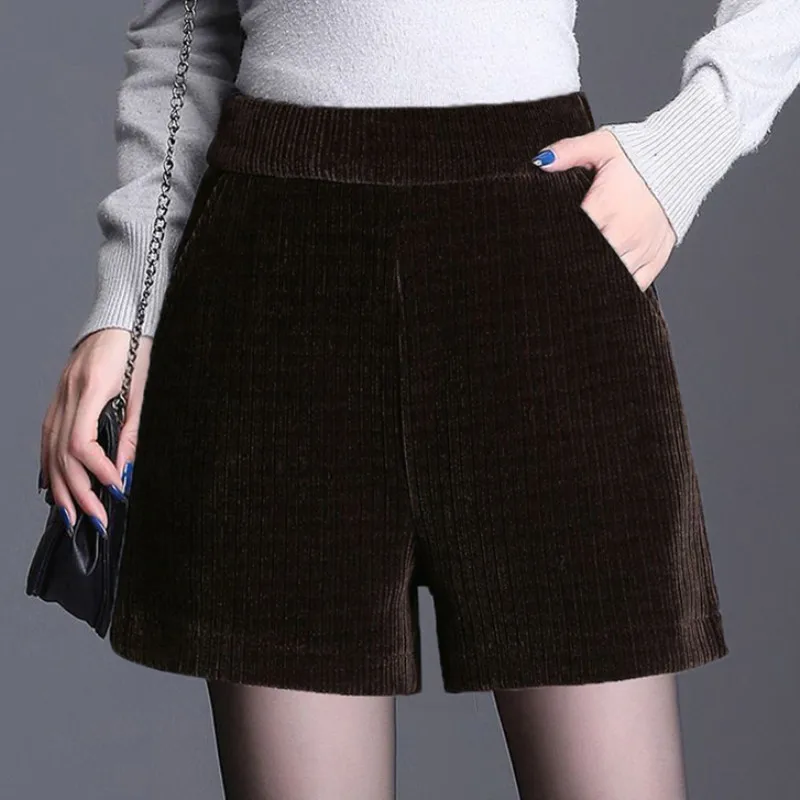 

Новые женские вельветовые брюки с высокой талией, свободные повседневные широкие брюки, осенне-зимняя верхняя одежда, модный эффект похудения