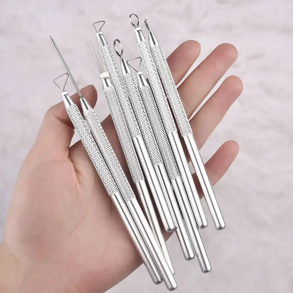 

8pcs Caving Scraper Polymer Clay Sculpture Tools Ceramics Ribbon Pottery Wax Carve Clay Craft Modelling Tool Sculpting Set Paint