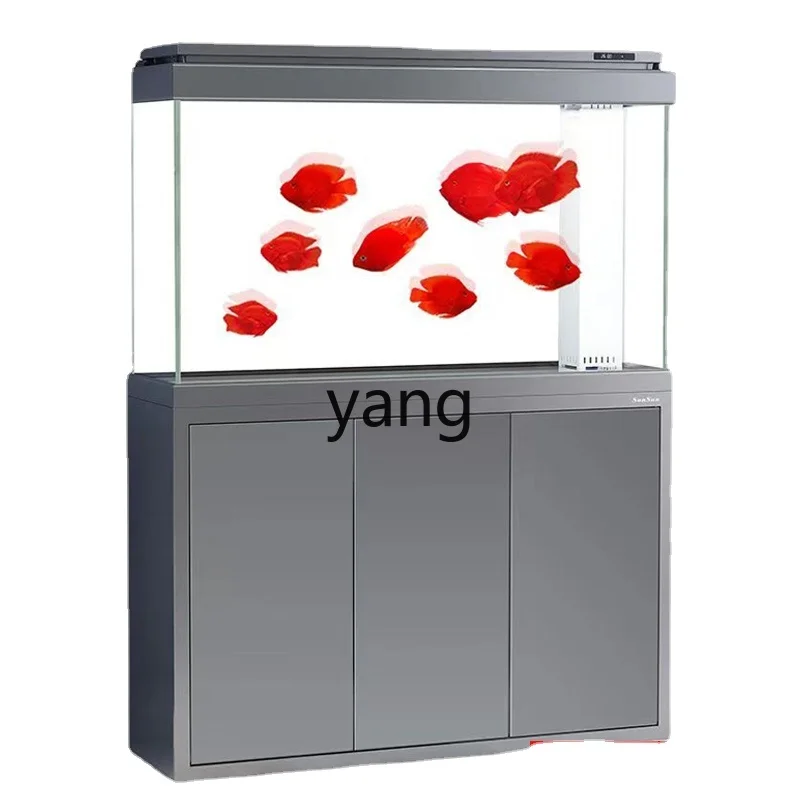 Yhl Change Water Living Room Glass Aquarium Lucky Small Household Bottom Filter Fish Tank