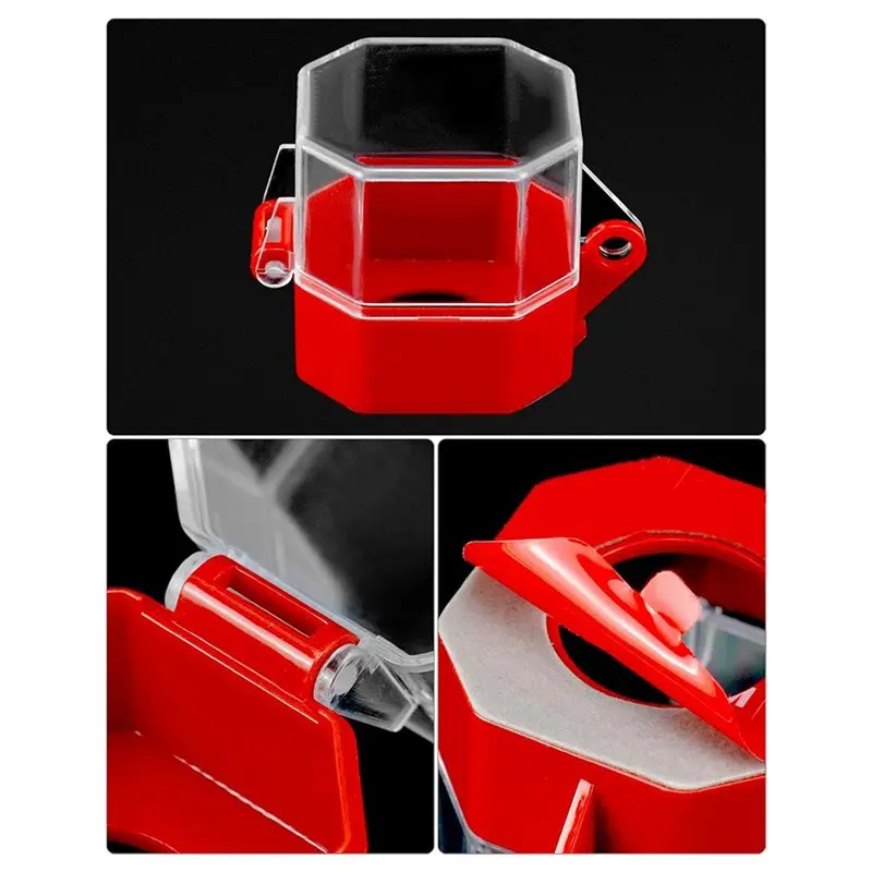 B50C Emergency Stop Button Cover, 24 Pack Plastic Switch Cover Protector, Toggle Switch Push Button Switch Lockout Cover