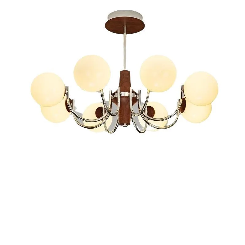 باوهاوس الكهربائي الحديد الفن LED الثريات الأبيض كرة زجاجية مصباح معلق غرفة المعيشة غرفة نوم مطعم فندق قلادة الخفيفة