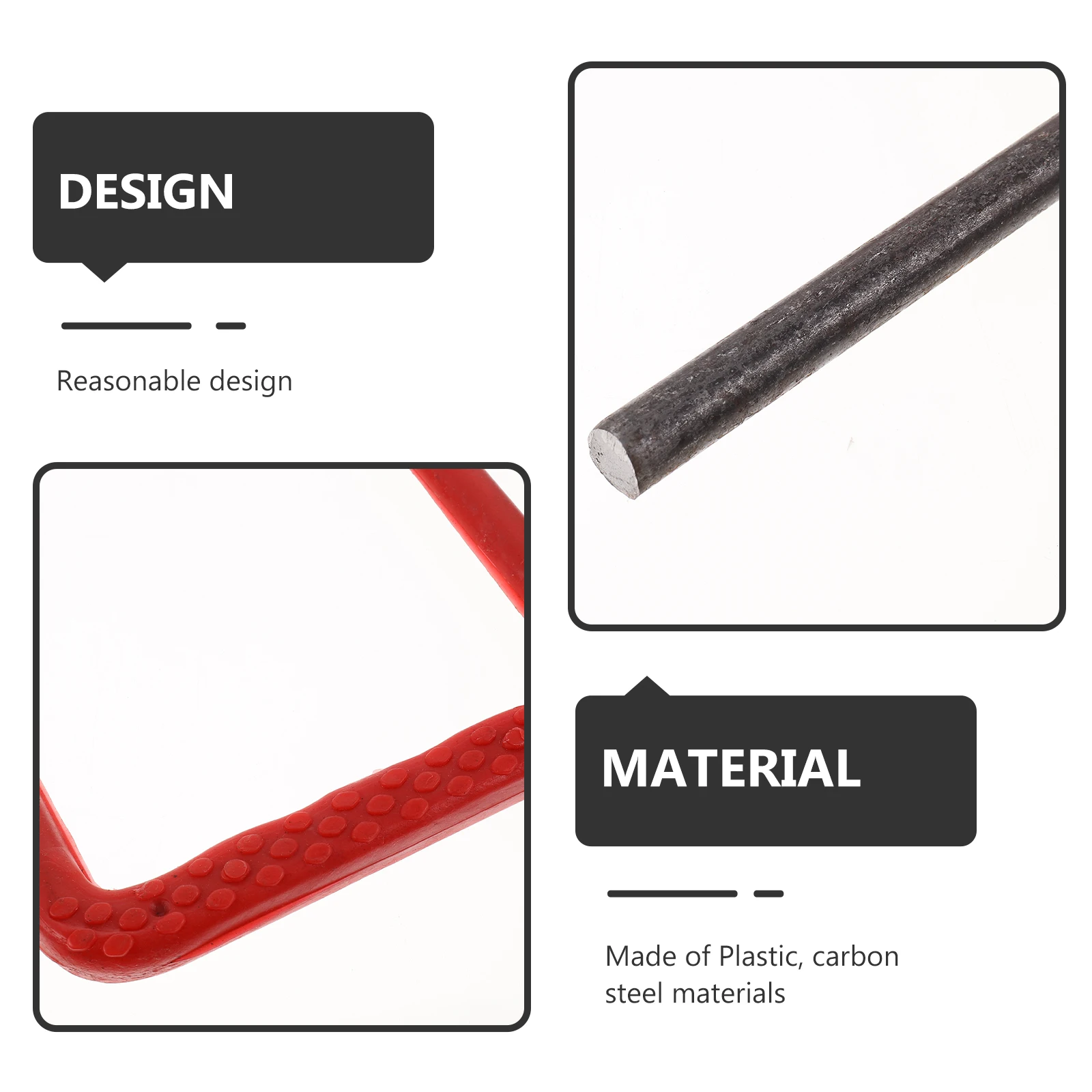 2pcs Plastic Steel Ladder 12x150x250mm Climbing Stand for Wells Manholes Pools Heavy Duty Sturdy Step
