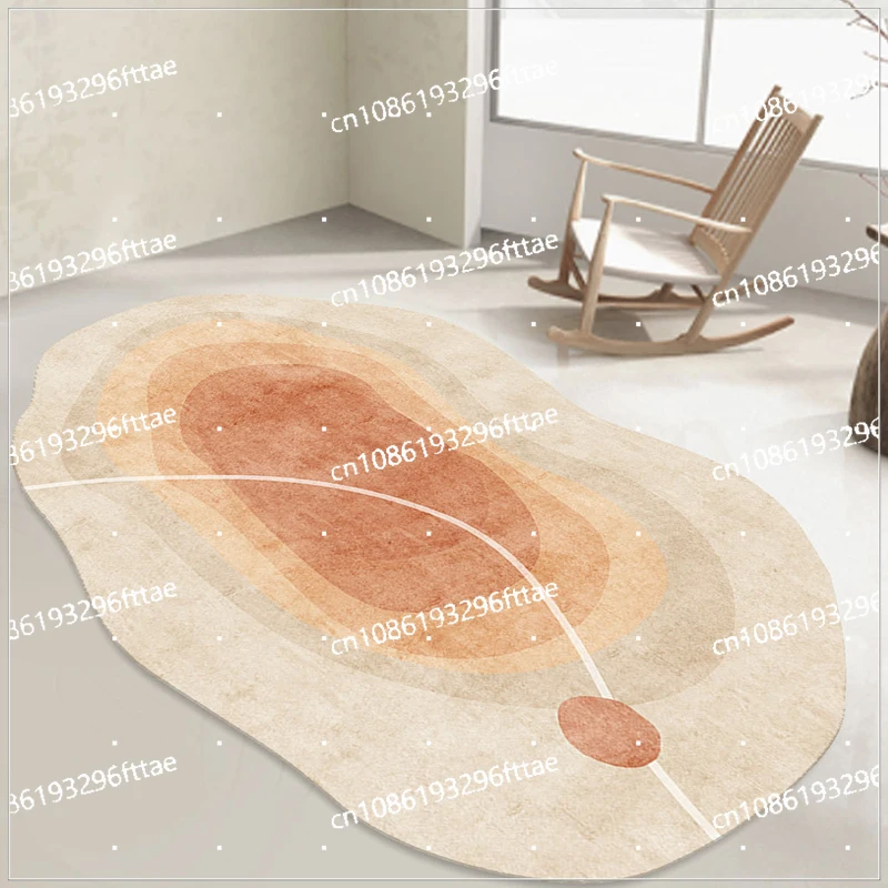 Ins Style Special-shaped Irregular Carpet Living Room Coffee Table Blanket Light Luxury Bedroom Home Full Oval Carpet Mat Y