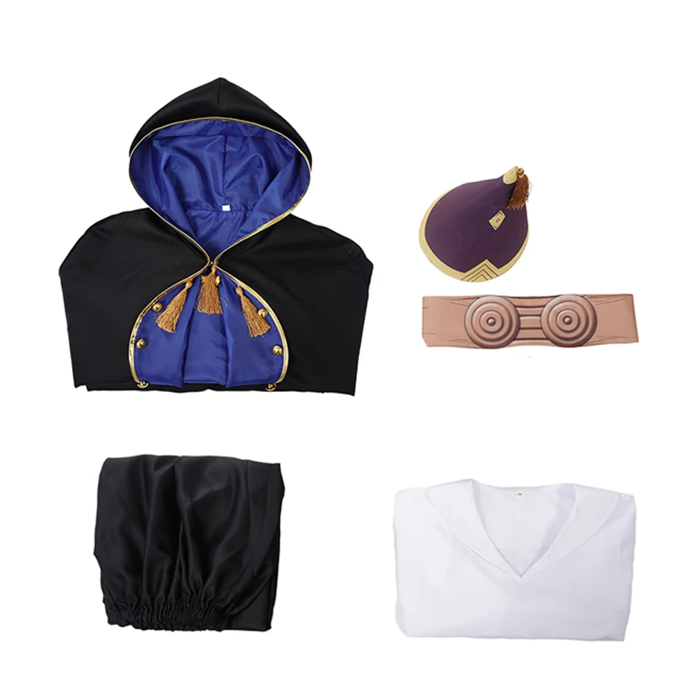 Olruggio Cosplay Costume Men Hat Cloak Dress Anime Tongari Cos Boushi no Atelier Roleplay Witch Hat Disguise Atelier Halloween view 6