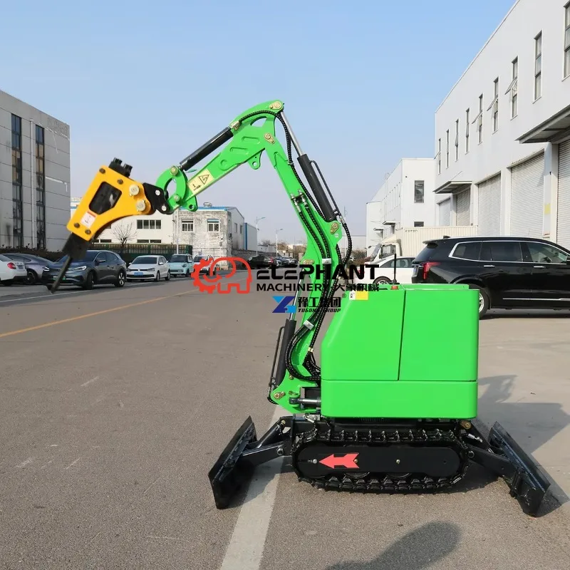 Remote Control Mini Excavator Dual Dozer Blades High Stability Digger for Building Demolition Construction Work