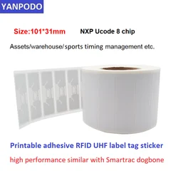 Similar Original Smartrac Dogbone 860-960MHz Long Range 1-15Meter UHF RFID Tag Gen2 U8 Impinj Chip RFID Label Adhesive Sticker