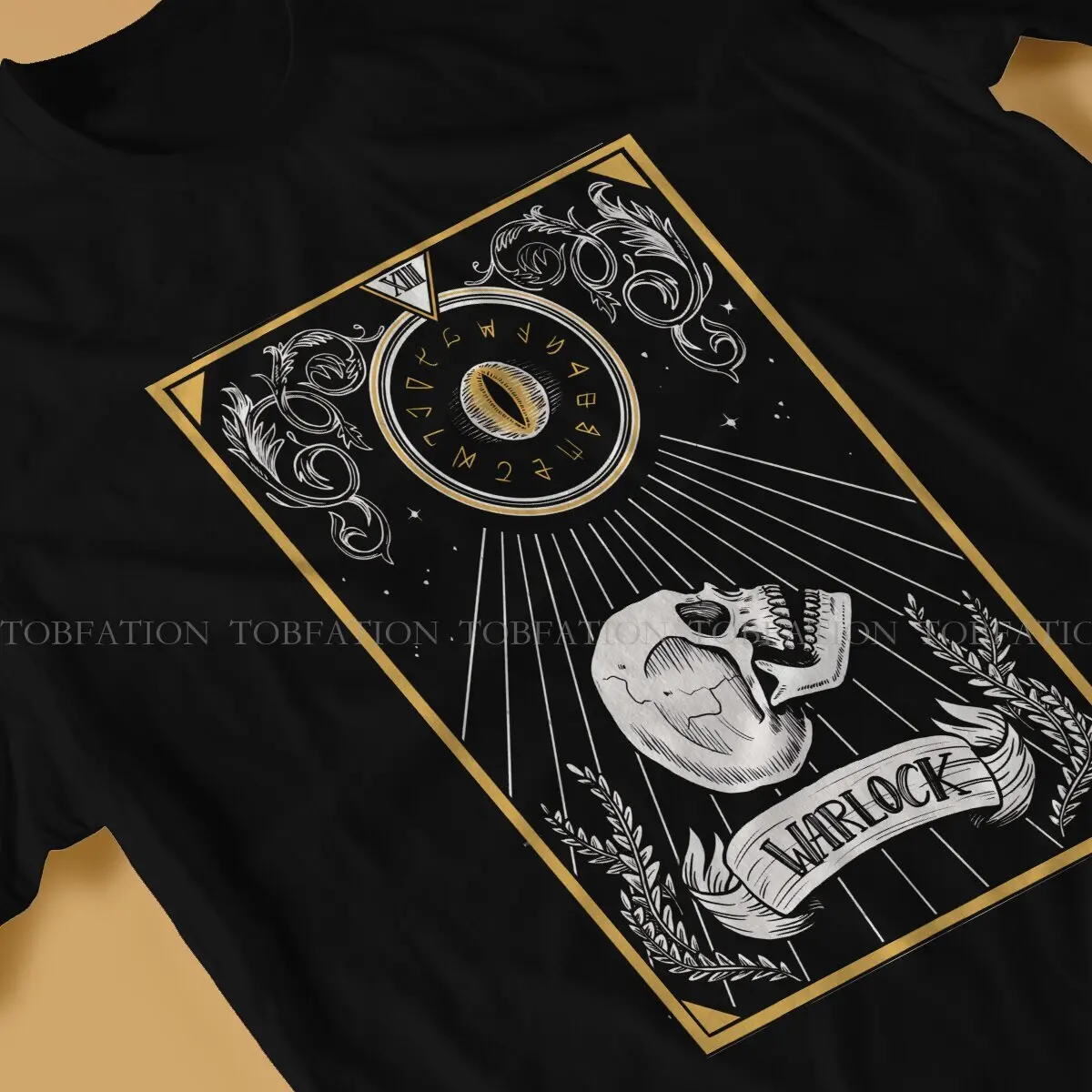 DND Warlock Tarot Tshirt Homme Men Tees 4XL 5XL 6XL 100% Cotton T Shirt