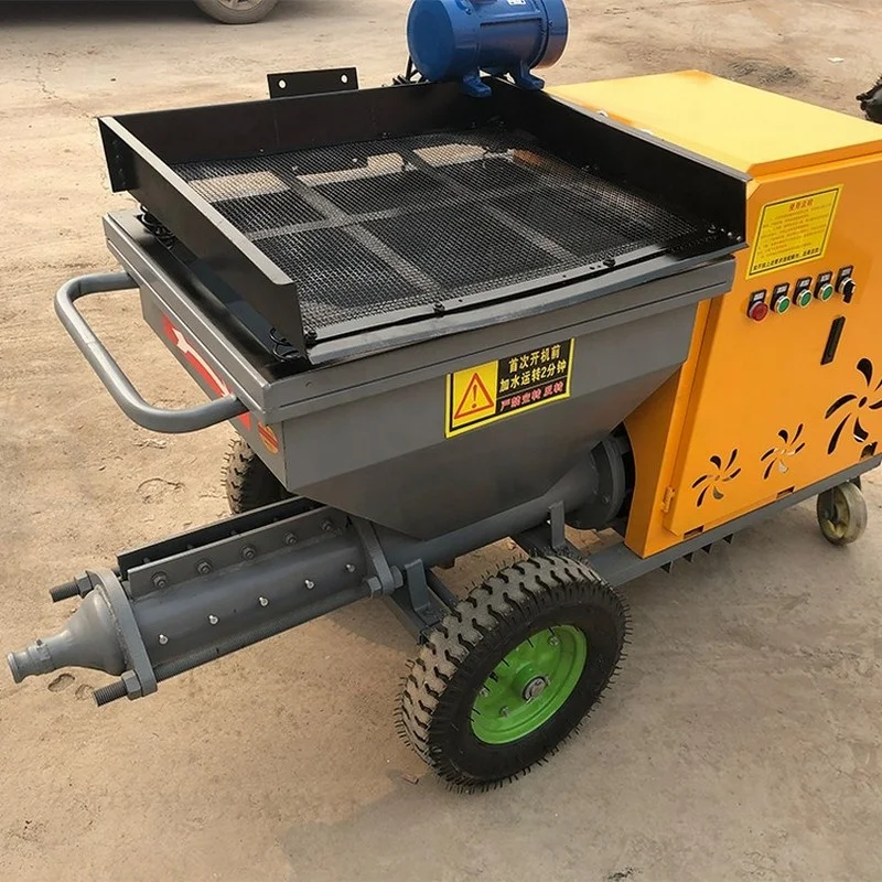 Cement mortar sprayer, fast double cylinder sprayer, fully automatic wall plastering machine, factory direct sales