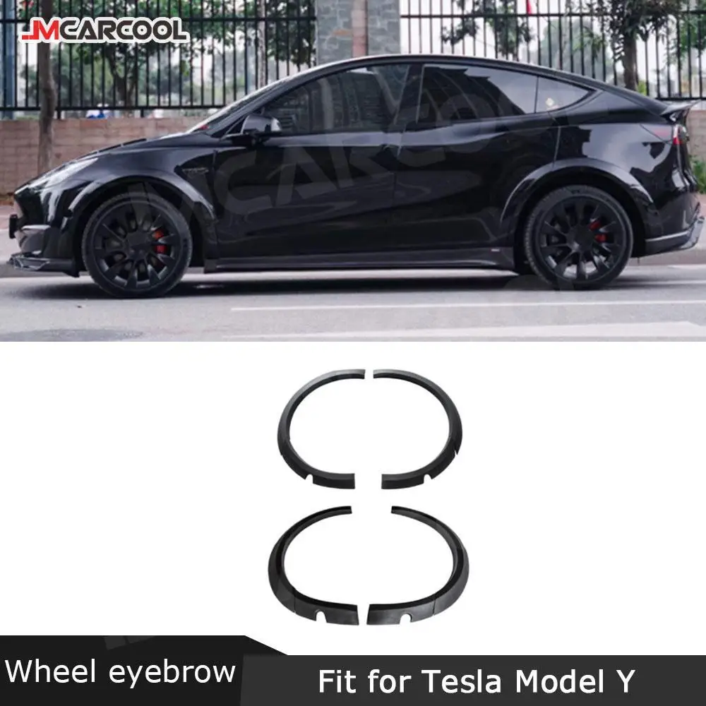 

FRP Unpainted Black Front Bumper Side Wheel eyebrow Body Kits Car Protect Accessorise For Tesla Model Y