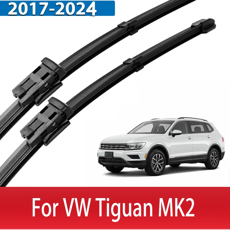 

Wiper Front Wiper Blades For VW Tiguan MK2 2017 - 2024 Windshield Windscreen Clean Window Car Rain Brushes 26"+21"