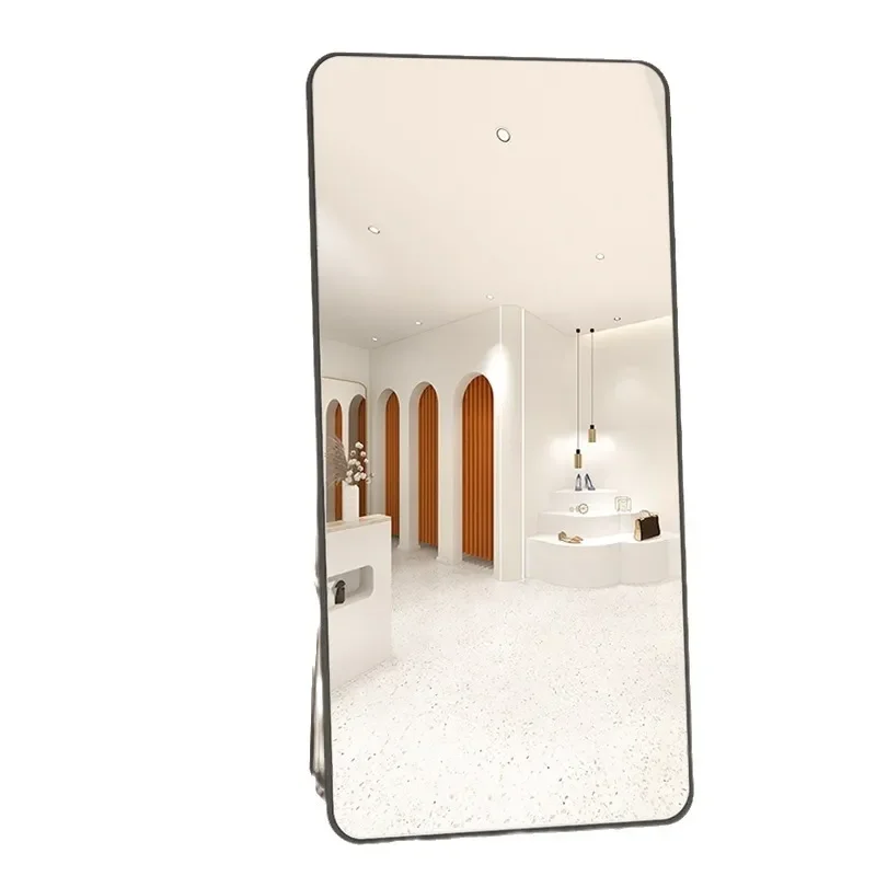 Slim Full Length Floor Mirror for Home Boutique Dressing Room Tall Standing Glass for Outfit Check Live Stream